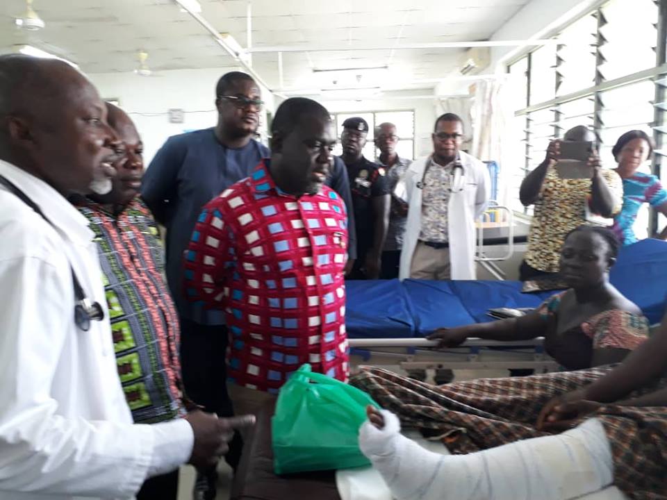 Transport minister visits ekumfi accident victims