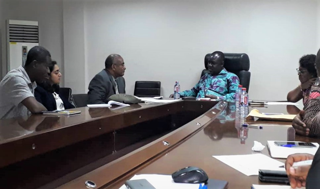 Transport minister, hon kwaku ofori asiamah meets tsip implementation support mission